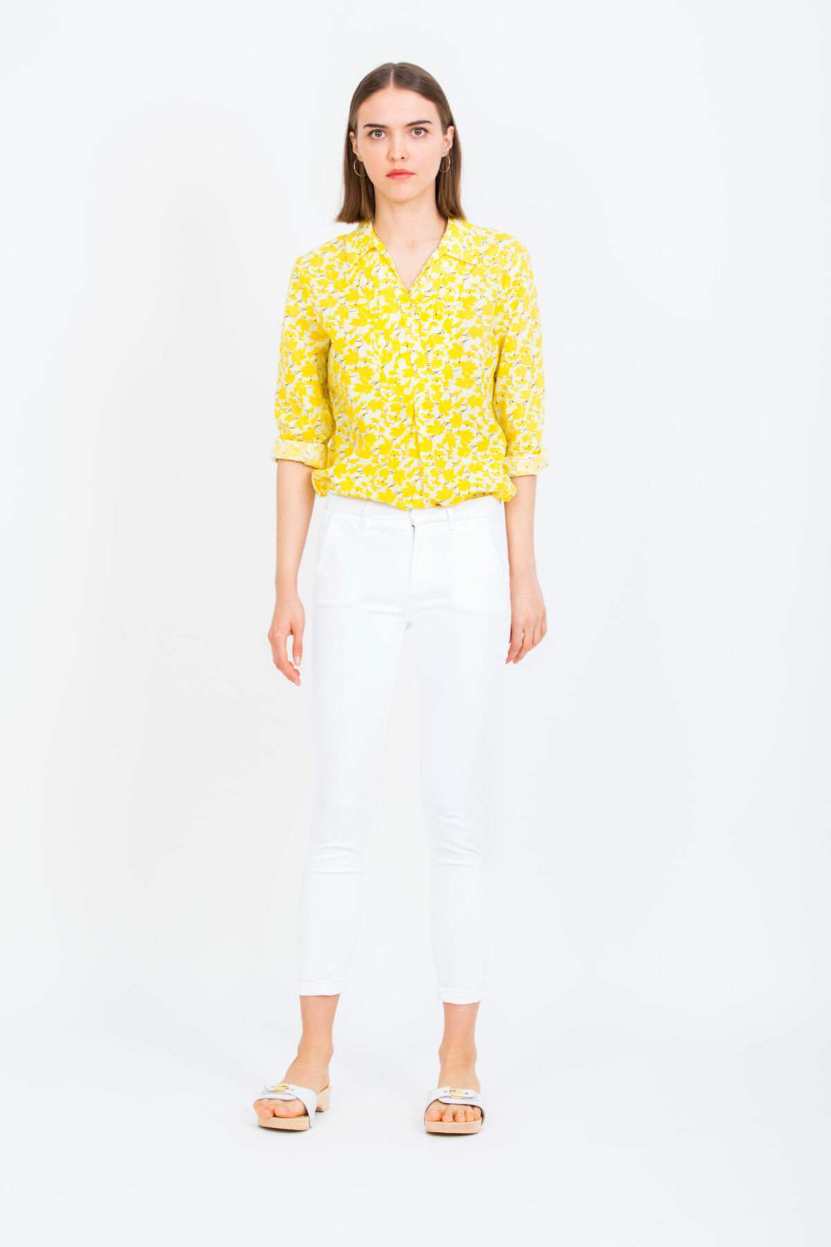 tamia-yellow-printed-blouse-berenice-fluid-vneck-mathcboxathens