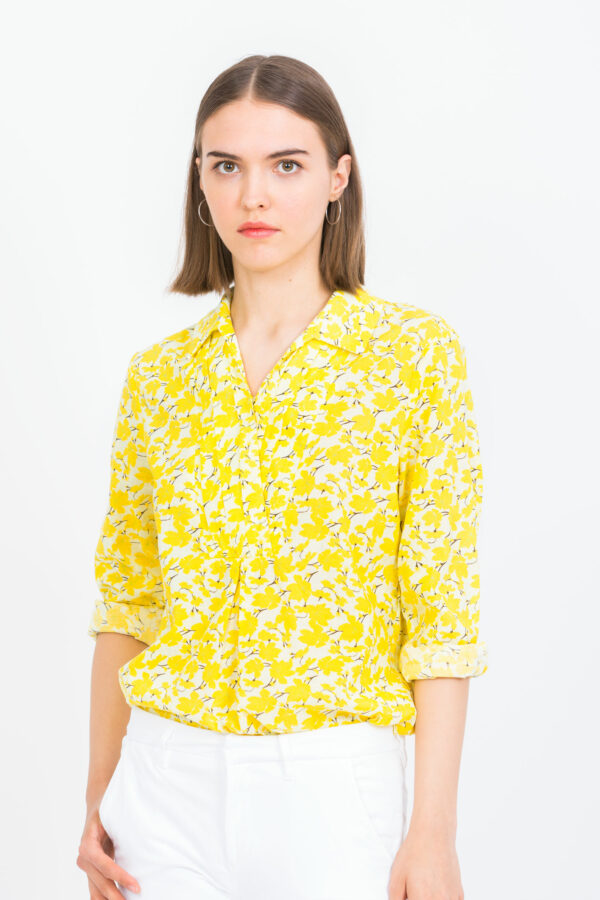 tamia-yellow-printed-blouse-berenice-fluid-vneck-mathcboxathens