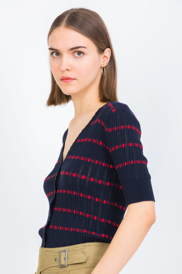 MADELEINE-navy-red-knit-top-cotton-lapetitefrancaise-matchboxathens