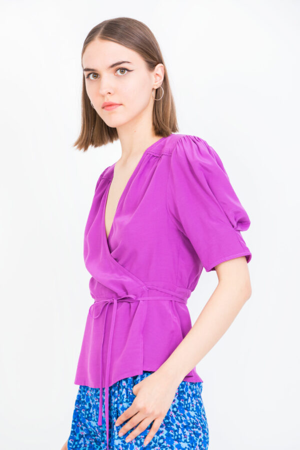 leyla-violet-viscose-wrap-blouse-suncoo-matchboxathens