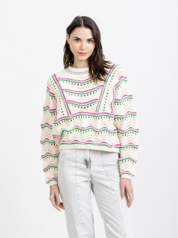 hicham-ecru-jumper-colorful-cropped-sweater-bash-matchboxathens