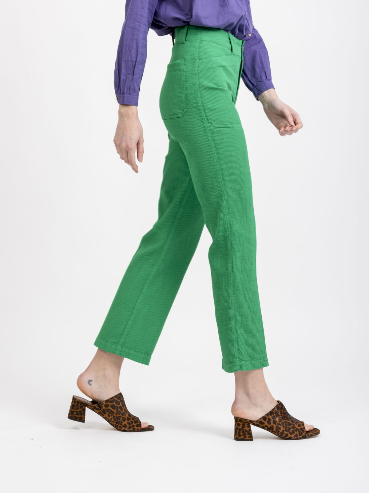 rico-green-soft-cotton-trousers-cargo-labdip-matchboxathens