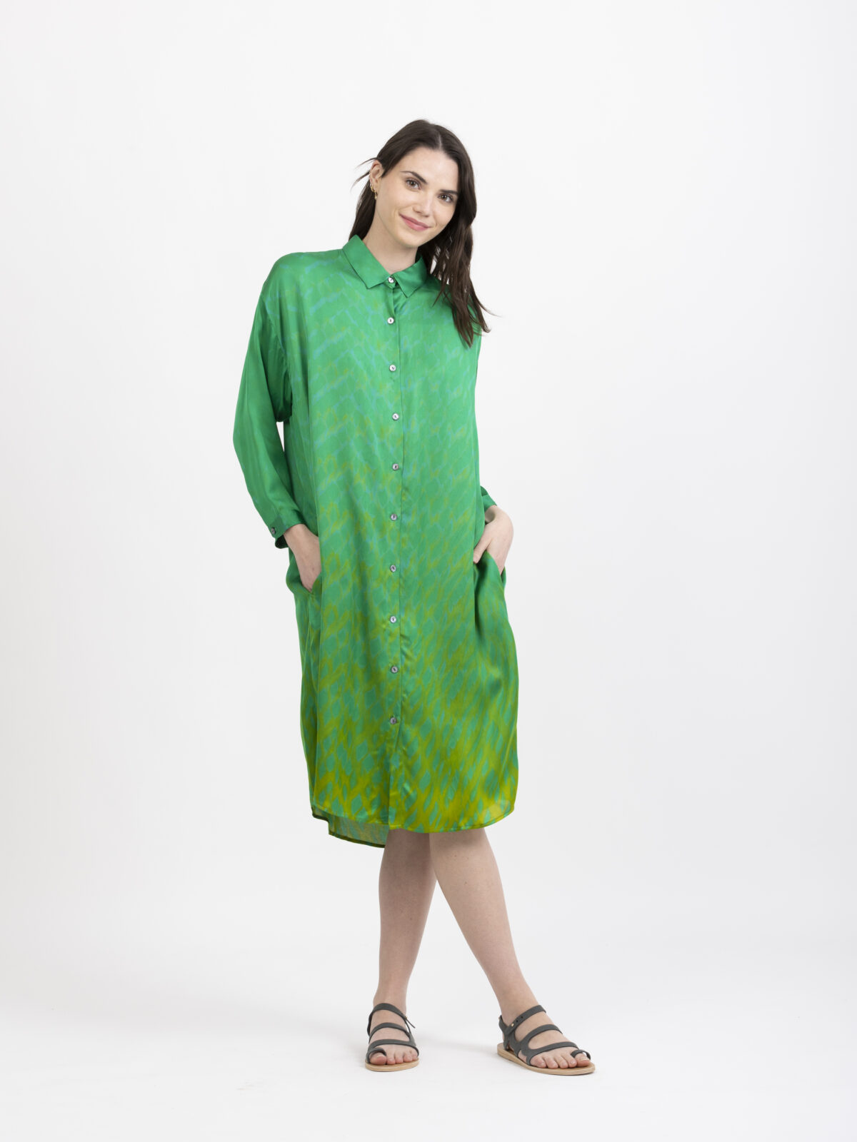 florence-silk-shirt-dress-handmade-dyed-green-nous-matchboxathens