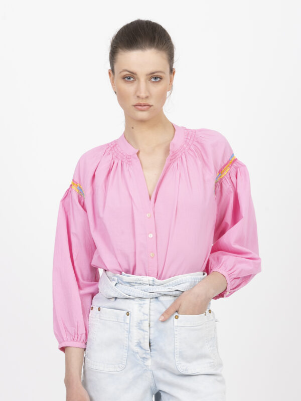 leyalov-blouse-pink-embroidery-smocked-charlie-joe-matchboxathens