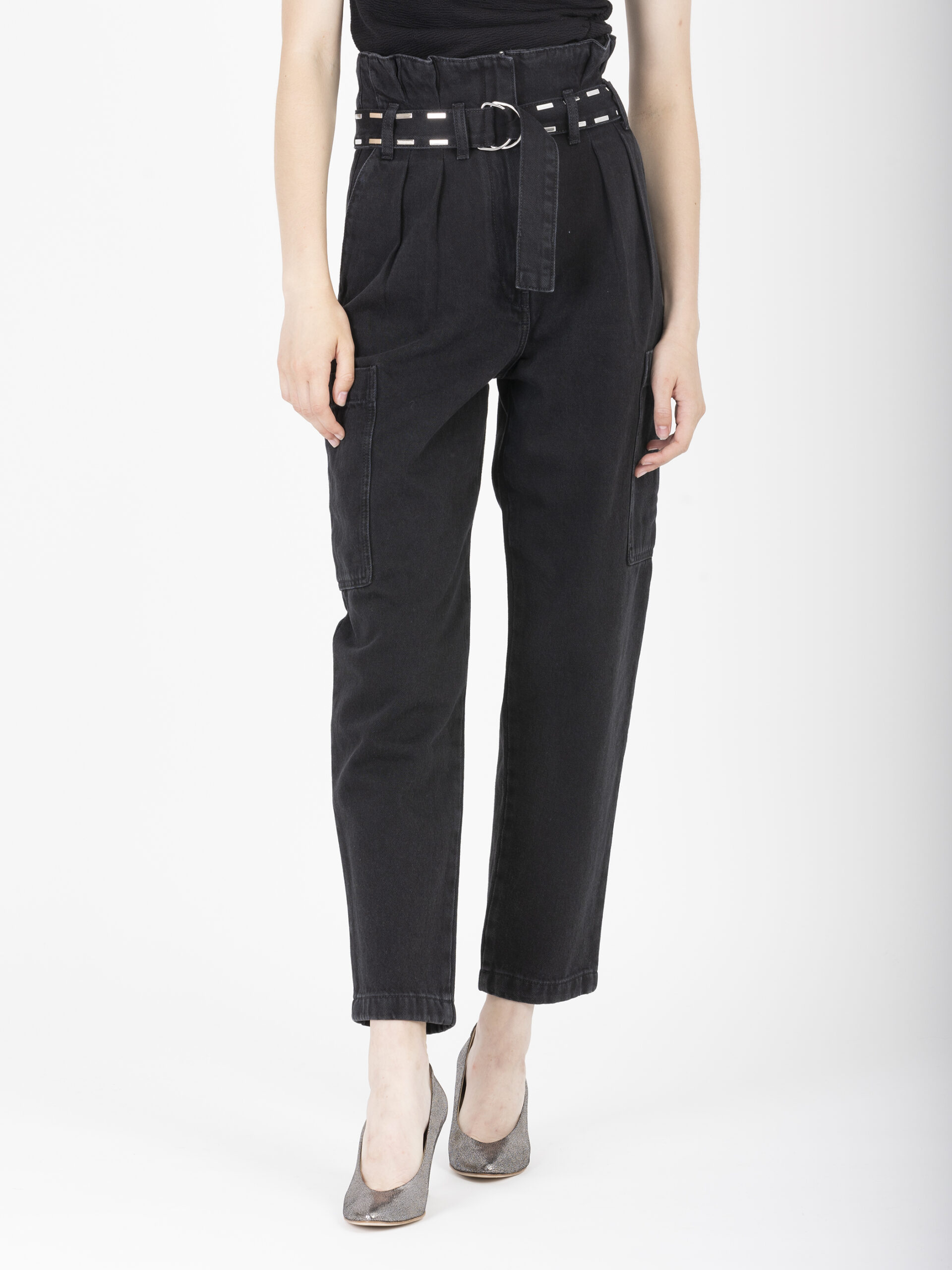 malti-jeans-high-waist-carrot-fit-studded-belt-black-iro-matchbxoathens
