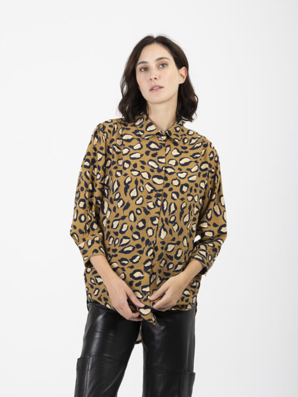 paky-leopard-viscose-printed-gathered-shoulders-3/4-sleeves-uniformeathens-greek-designers-matchboxathens
