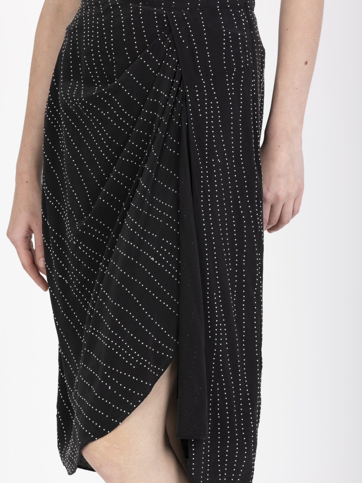 zima-silk-midi-black-skirt-silver-studs-slit-pleated-iro-matchboxathens