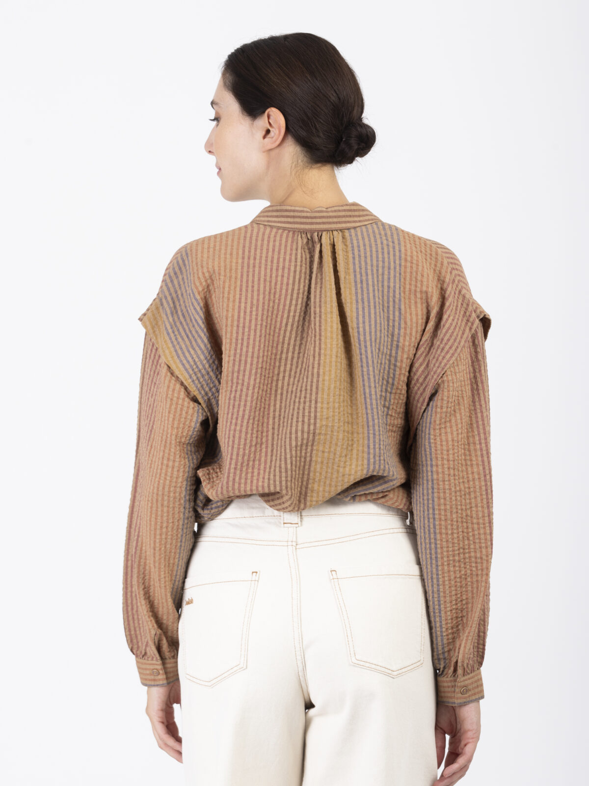 pintalina-brown-stripe-shirt-wide-pleats-sessun-matchboxathens