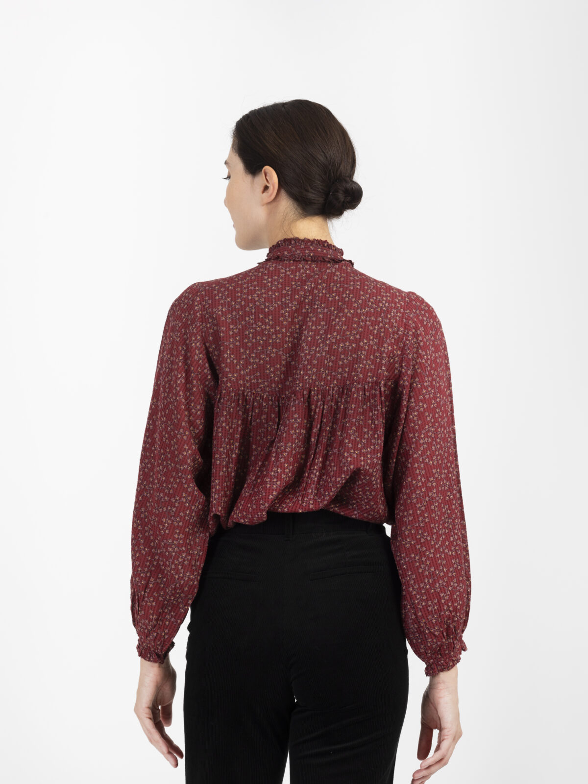 prado-bordeaux-floral-print-pleats-frilled-collar-flowing-blouse-vanessa-bruno-matchboxathens