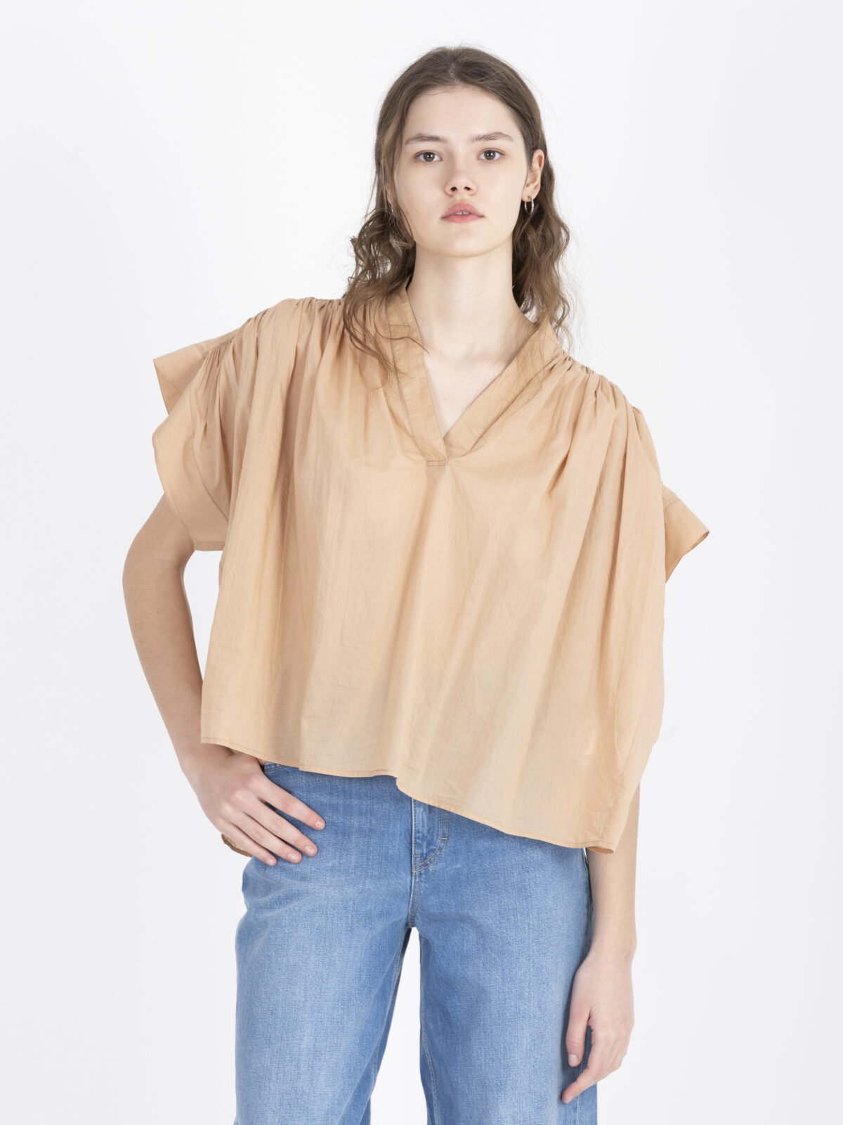 cory-macadamia-blouse-voile-cotton-ruched-details-airy-vneck-vanessa-bruno-matchboxathens