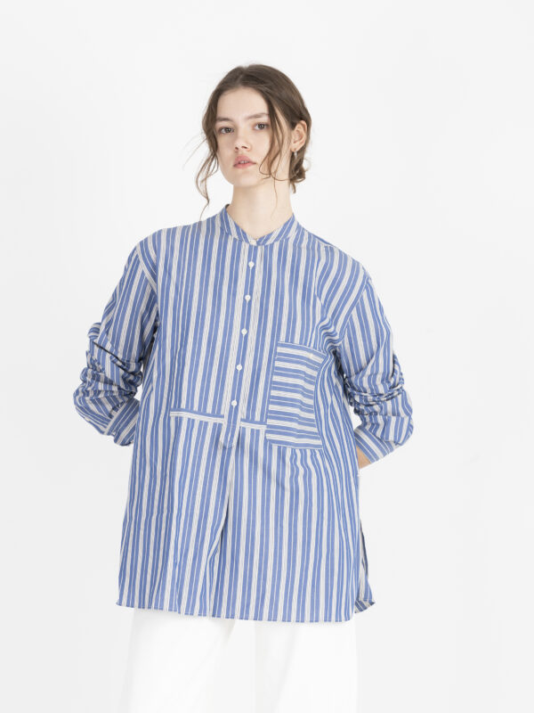 seville-blue-striped-cotton-shirt-oversized-round-collar-soeur-matchboxathens