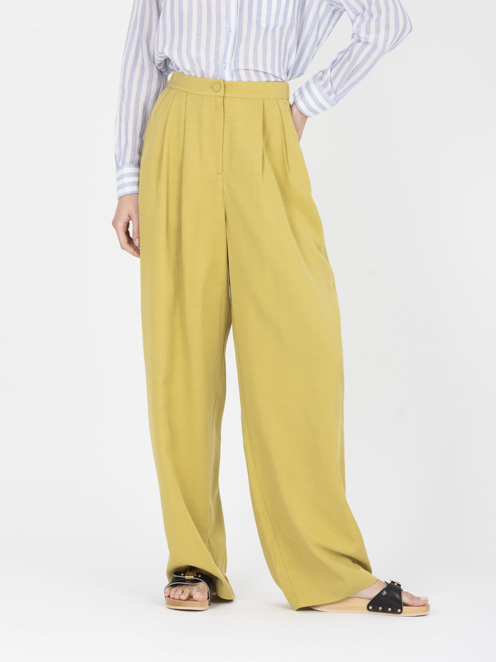 jicky-wide-pants-high-waisted-lime-olive-pleated-suncoo-matchboxathens