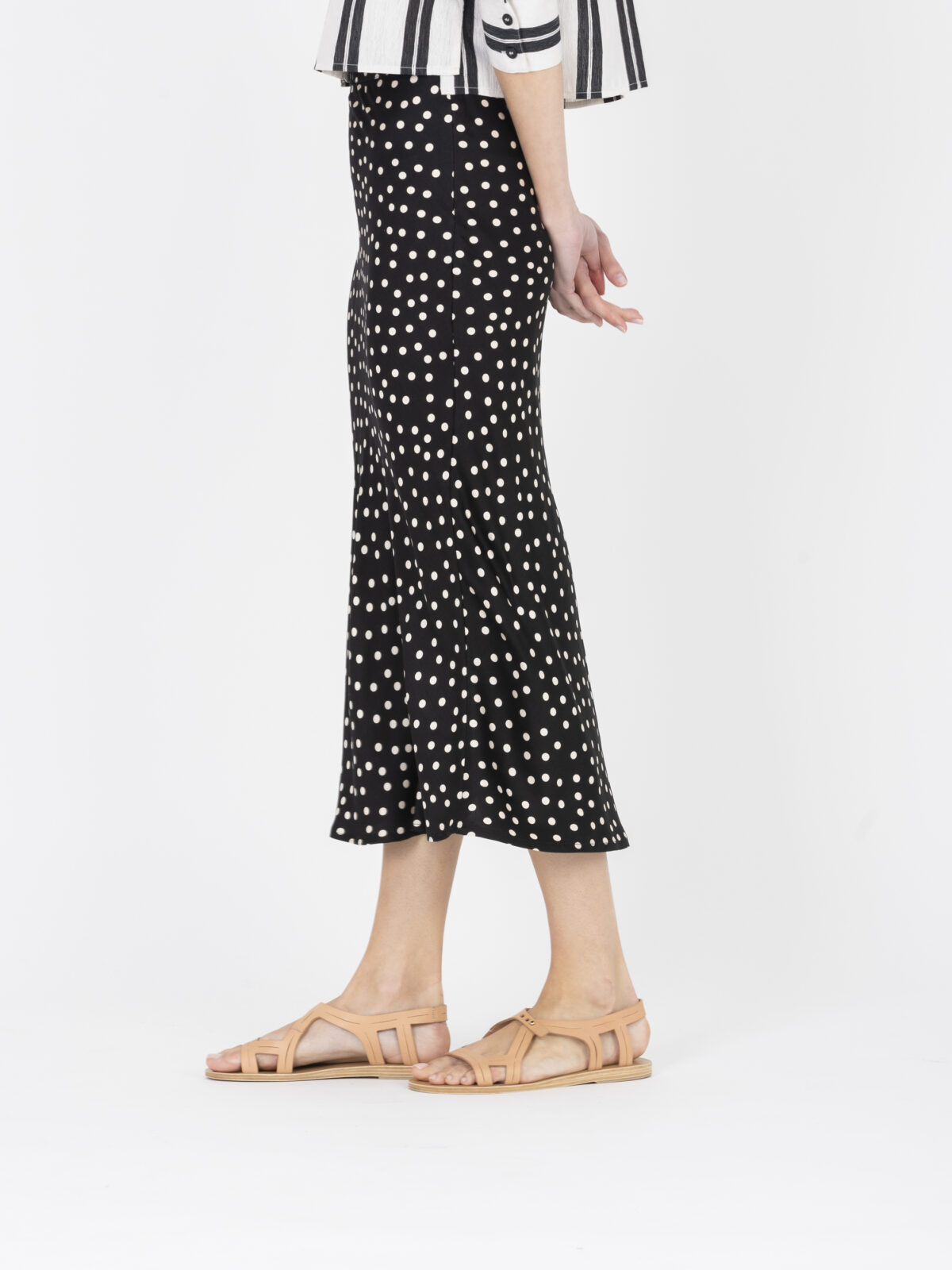 jane-black-dot-skirt-midi-diagonally-cut-silky-viscose-uniformeathens-greek-designers-matchboxathens