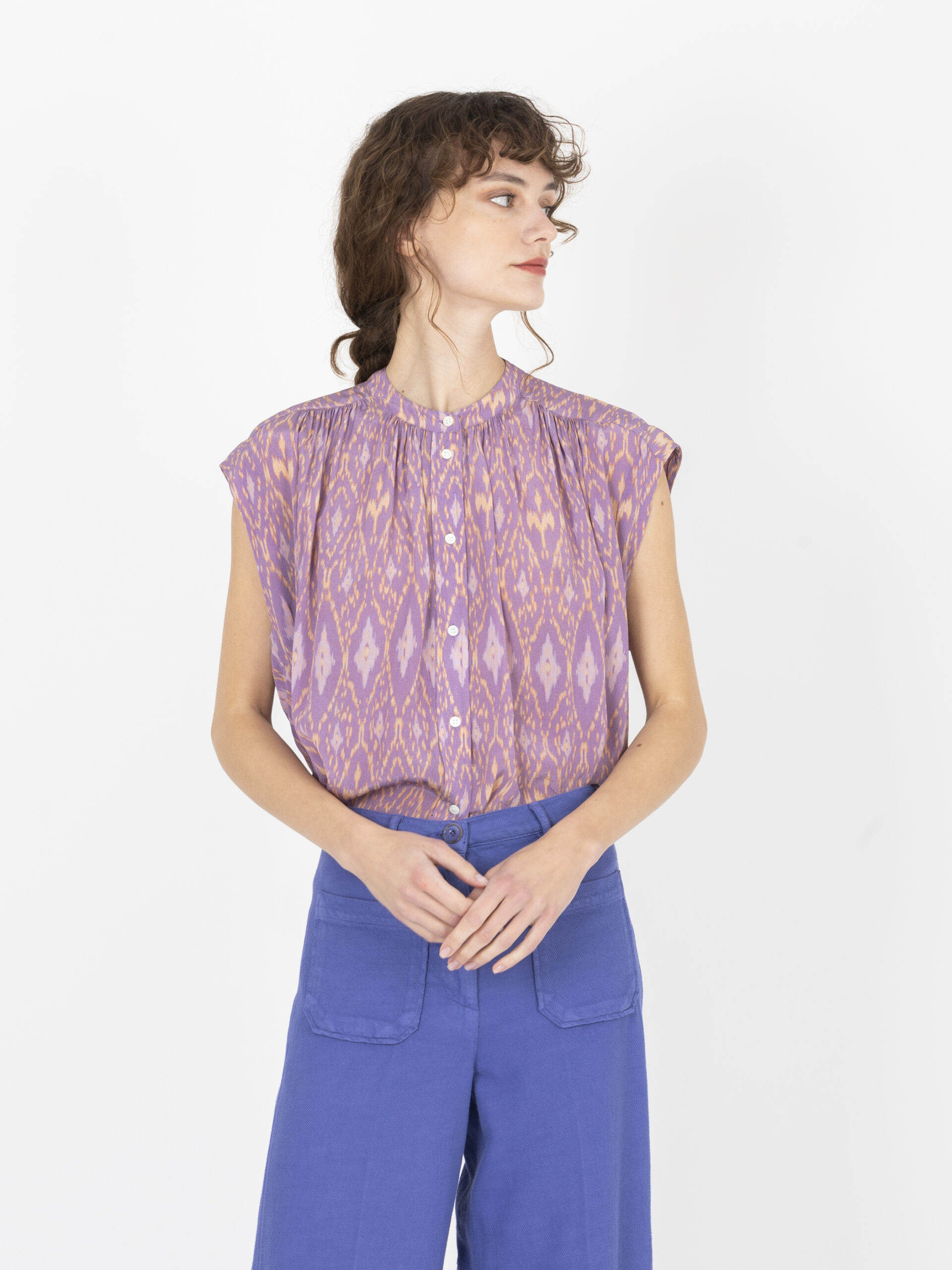 clio-levande-print-tie-dye-blouse-round-short-sleeve-viscose-vanessa-bruno-matchboxathens