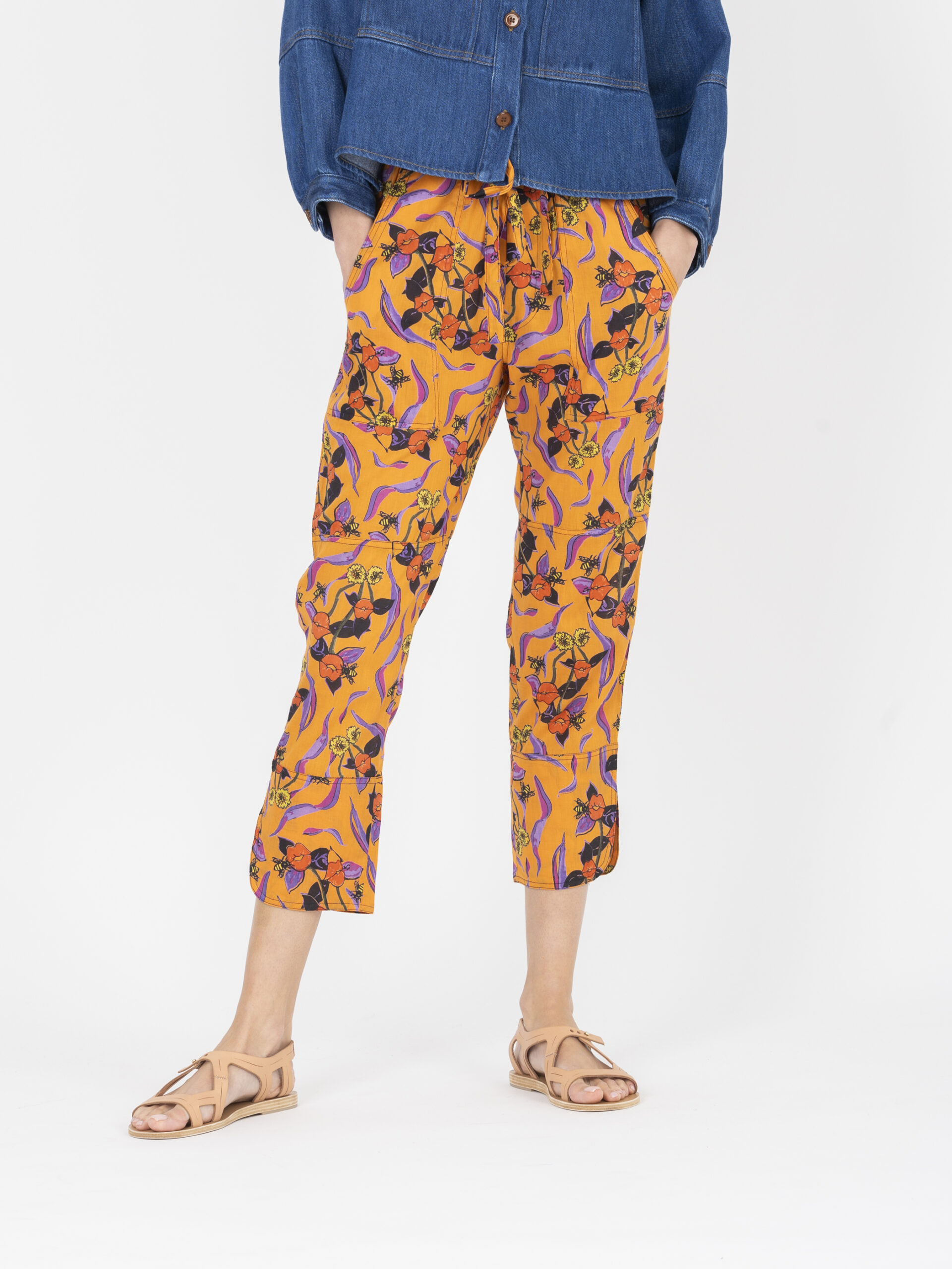 leda-orange-smack-printed-cargo-pants-cotton-greek-designers-kimale-limited-collection-matchboxathens