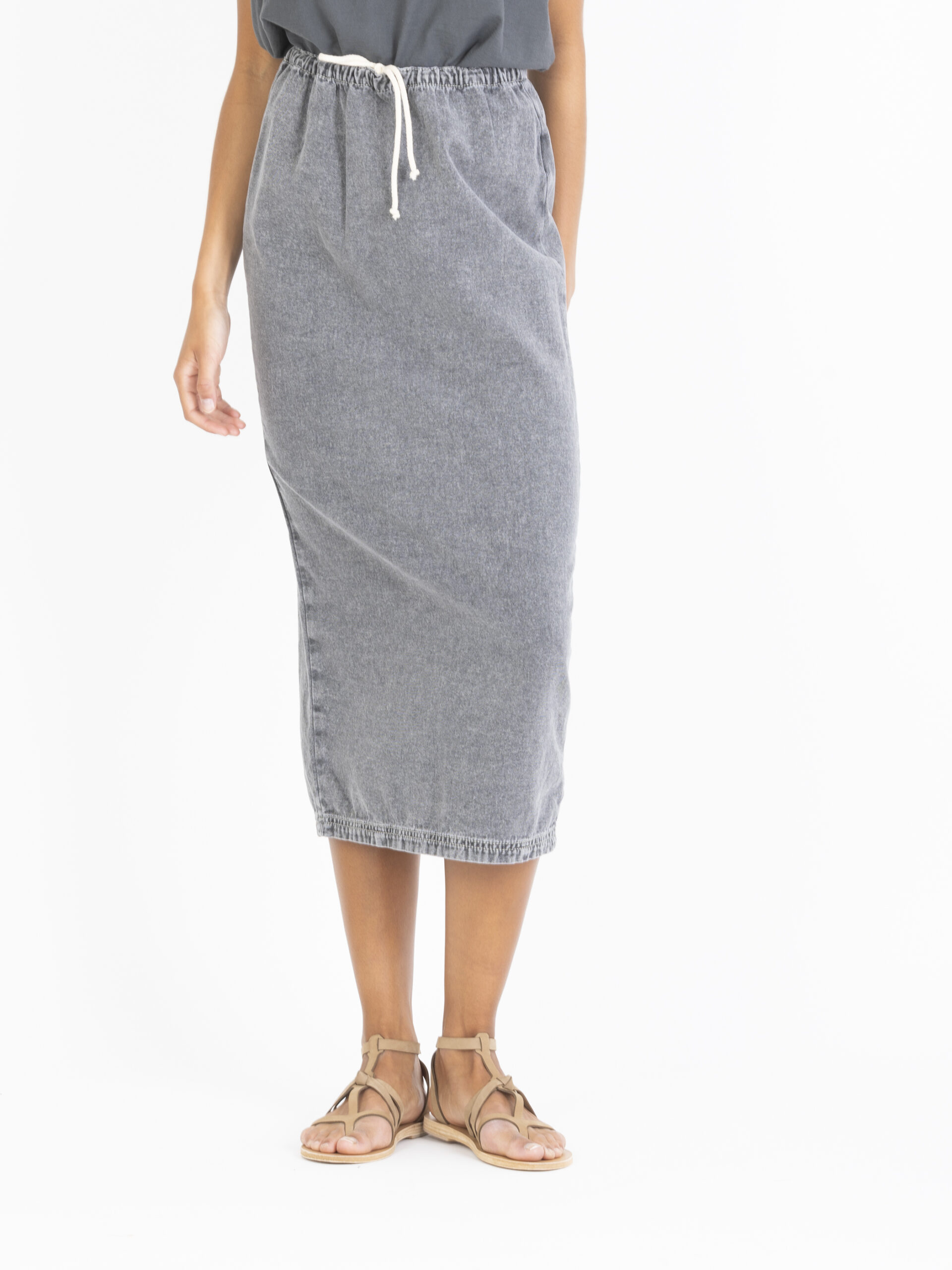 jazy-skirt-denim-tube-elastic-waist-drawstring-grey-american-vintage-matchboxathens