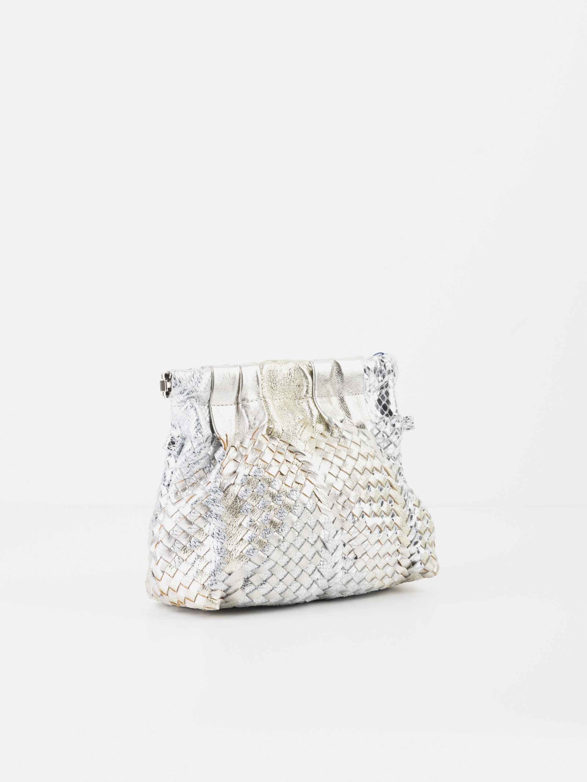 baby-lissa-mini-clutch-leather-silver-mix-weaved-claramonte-bag-matchboxathens