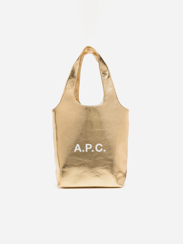 ninon-gold-metallic-print-tote-bag-logo-vegan-leather-apc-paris-matchboxathens