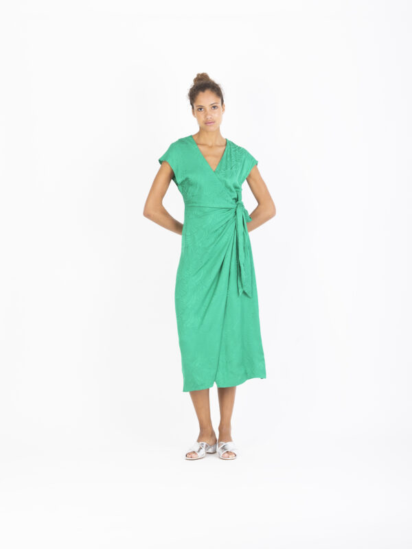 citizen-wrap-dress-jacquard-midi-viscose-green-suncoo-matchboxathens